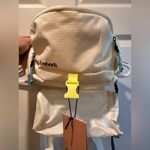 Embark Cream Fanny Pack Pouch with Yellow Buckle and water pouch